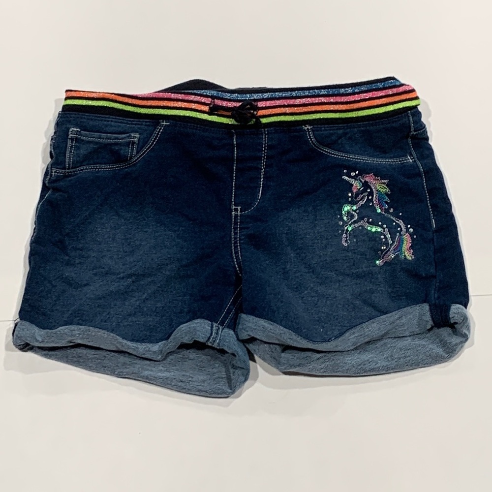 SO Jean Short Unicorn Logo - Size Girls 16